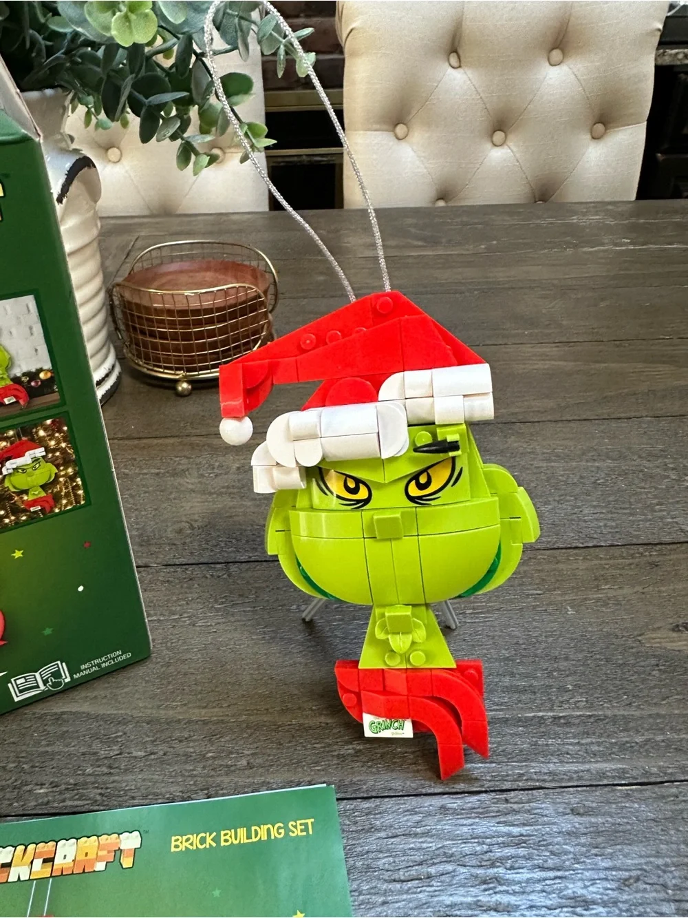 BrickCraft Grinch Holiday Ornament - 141 PCS